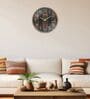 Wooden Pattern Modern Wall Clock With Copper Ring (13 Inch)