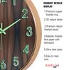 Wooden Pattern Modern Wall Clock With Copper Ring (13 Inch)