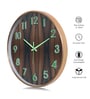 Wooden Pattern Modern Wall Clock With Copper Ring (13 Inch)