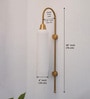 Modern Wall Lamp Antique Brass Finish with Frosted Milky White Long Glass