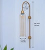 Modern Wall Lamp Antique Brass Finish with Golden Luster Long Glass