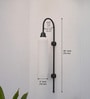 Modern Wall Lamp Black Polished with Milky Frosted Long Glass