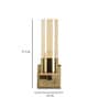 Aesthetic Metal & Glass Wall Mounted Uplight Sconce (Antique Gold)