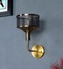 Corner Antique Gold Metal Wall Sconces