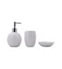 Modern White Ceramic Set of 3 Bath Accessories Set 