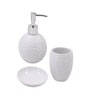 Modern White Ceramic Set of 3 Bath Accessories Set 