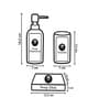 Modern White Ceramic Set of 3 Bath Accessories Set 