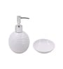 Modern White Ceramic Set of 3 Bath Accessories Set 