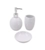 Modern White Ceramic Set of 3 Bath Accessories Set 
