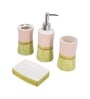 Modern White Ceramic Set of 4 Bath Accessories Set 