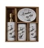Modern White Ceramic Set of 4 Bath Accessories Set 