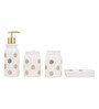 Modern White Ceramic Set of 4 Bath Accessories Set 