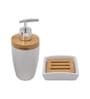 Modern White Ceramic Set of 4 Bath Accessories Set 