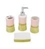 Modern White Ceramic Set of 4 Bath Accessories Set 
