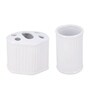 Modern White Ceramic Set of 4 Bath Accessories Set