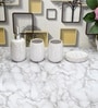 Modern White Ceramic Set of 4 Bath Accessories Set 
