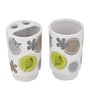 Modern White Ceramic Set of 4 Bath Accessories Set 