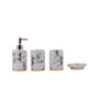 Modern White Ceramic Set of 4 Bath Accessories Set 