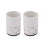 Modern White Ceramic Set of 4 Bath Accessories Set 