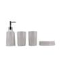 Modern White Ceramic Set of 4 Bath Accessories Set 