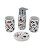 Modern White Ceramic Set of 4 Bath Accessories Set 
