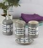 Modern White Ceramic Set of 4 Bath Accessories Set 