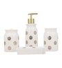 Modern White Ceramic Set of 4 Bath Accessories Set 