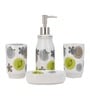 Modern White Ceramic Set of 4 Bath Accessories Set 