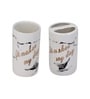Modern White Ceramic Set of 4 Bath Accessories Set 