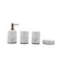 Modern White Ceramic Set of 4 Bath Accessories Set 