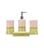 Modern White Ceramic Set of 4 Bath Accessories Set 