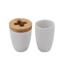 Modern White Ceramic Set of 4 Bath Accessories Set 