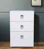 Modern White Colour Chest Of Drawers In Textured Veneer Finish
