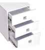 Modern White Colour Chest Of Drawers In Textured Veneer Finish