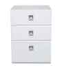 Modern White Colour Chest Of Drawers In Textured Veneer Finish