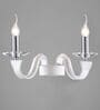 Modern White Dual Candle Wall Light   Elegant 2-Light Wall Sconce