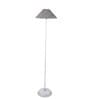 Modern White Metal Floor Lamp with Flocking birdsl print Shade
