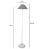 Modern White Metal Floor Lamp with Flocking birdsl print Shade