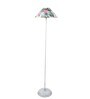 Blue & Green Cotton Shade Club Floor Lamp With Iron Base