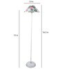 Blue & Green Cotton Shade Club Floor Lamp With Iron Base