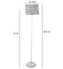 Modern White Metal Floor Lamp with Leopard print Shade