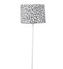 Modern White Metal Floor Lamp with Leopard print Shade