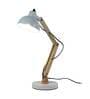 Belfast White Study Lamp With Metal Base