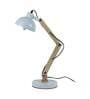 Belfast White Study Lamp With Metal Base