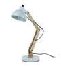 Belfast White Study Lamp With Metal Base