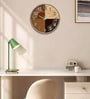 Wooden Modern Wall Clock With Copper Finish Ring (12.75 Inch)