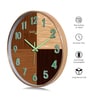 Wooden Modern Wall Clock With Copper Finish Ring (12.75 Inch)