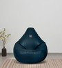 Modern XL Leatherette Bean Bag Cover in Blue Colour