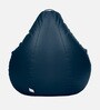 Modern XL Leatherette Bean Bag Cover in Blue Colour