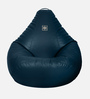 Modern XL Leatherette Bean Bag Cover in Blue Colour